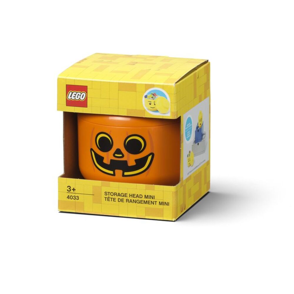 LEGO Mini Stackable Storage Head, Pumpkin COLLECTIBLES